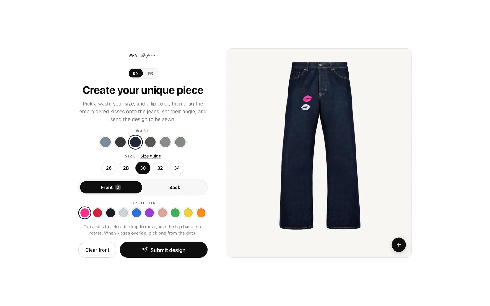 A custom denim designer for a fashion brand.